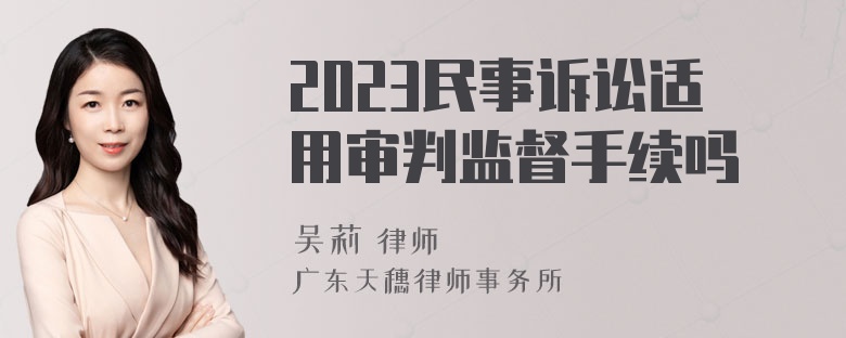 2023民事诉讼适用审判监督手续吗