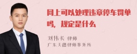 网上可以处理违章停车罚单吗，规定是什么