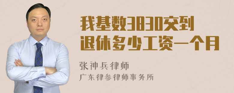 我基数3830交到退休多少工资一个月