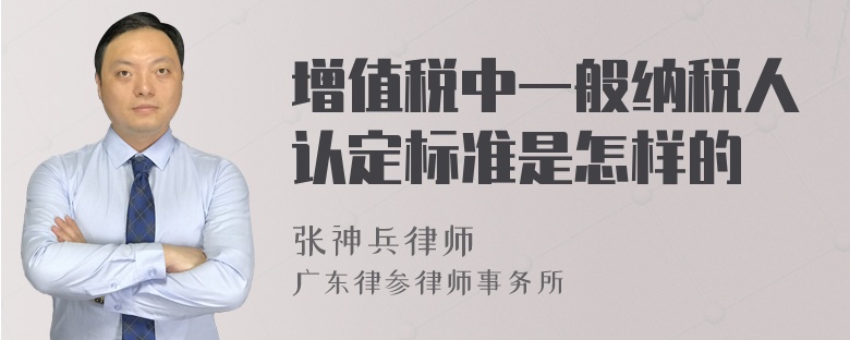 增值税中一般纳税人认定标准是怎样的