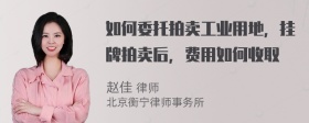 如何委托拍卖工业用地，挂牌拍卖后，费用如何收取