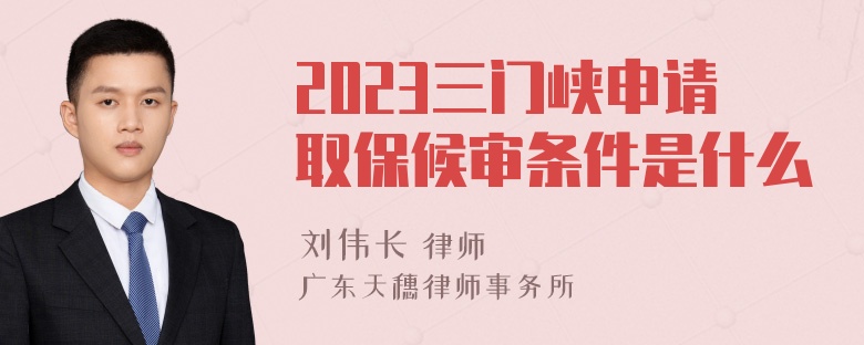 2023三门峡申请取保候审条件是什么