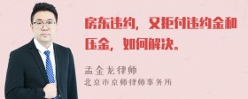 房东违约，又拒付违约金和压金，如何解决。