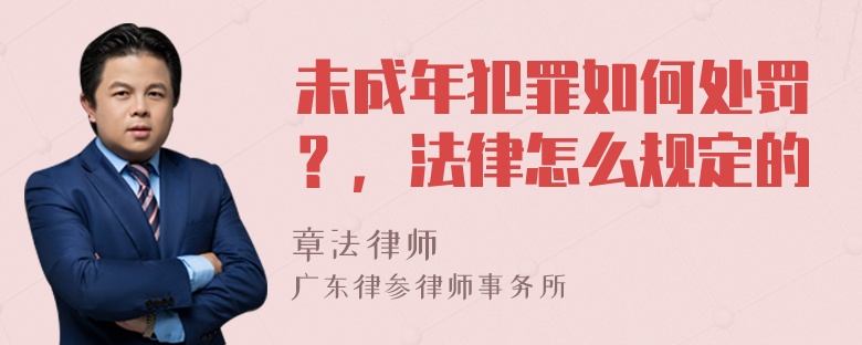 未成年犯罪如何处罚？，法律怎么规定的