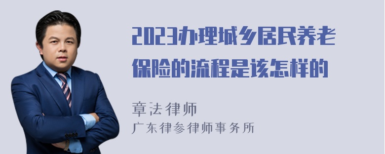 2023办理城乡居民养老保险的流程是该怎样的