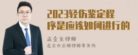 2023轻伤鉴定程序是应该如何进行的