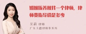 婚姻抚养权找一个律师，律师费指导价是多少