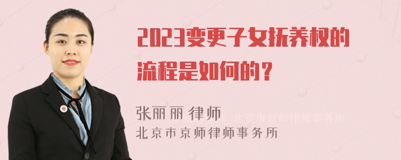 2023变更子女抚养权的流程是如何的？