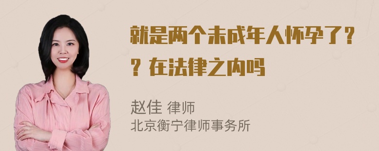 就是两个未成年人怀孕了？？在法律之内吗