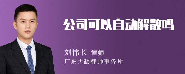 公司可以自动解散吗