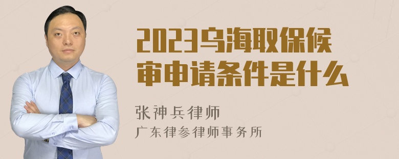 2023乌海取保候审申请条件是什么