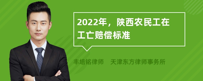 2022年，陕西农民工在工亡赔偿标准