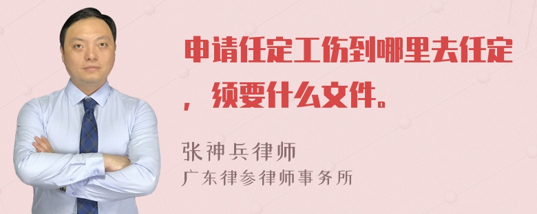 申请任定工伤到哪里去任定，须要什么文件。