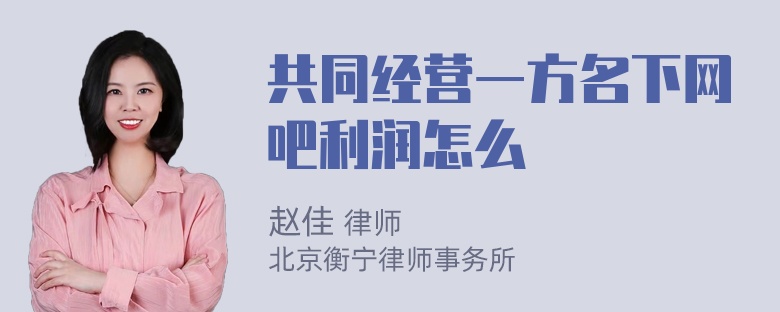 共同经营一方名下网吧利润怎么