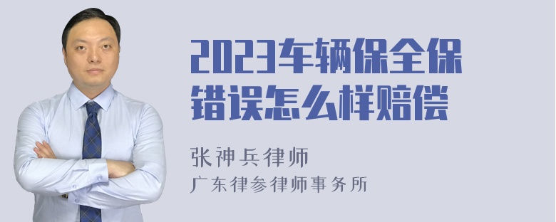 2023车辆保全保错误怎么样赔偿