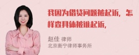 我因为借贷问题被起诉，怎样查具体被谁起诉，