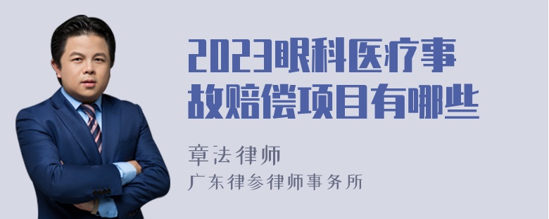 2023眼科医疗事故赔偿项目有哪些