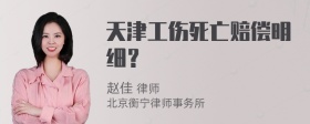 天津工伤死亡赔偿明细？