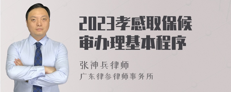 2023孝感取保候审办理基本程序