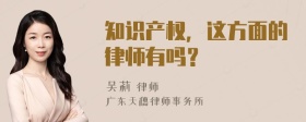 知识产权，这方面的律师有吗？