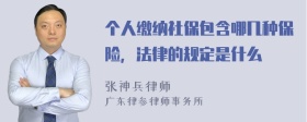 个人缴纳社保包含哪几种保险，法律的规定是什么