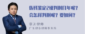 伤残鉴定2级判刑几年呢？会怎样判刑呢？要如何？