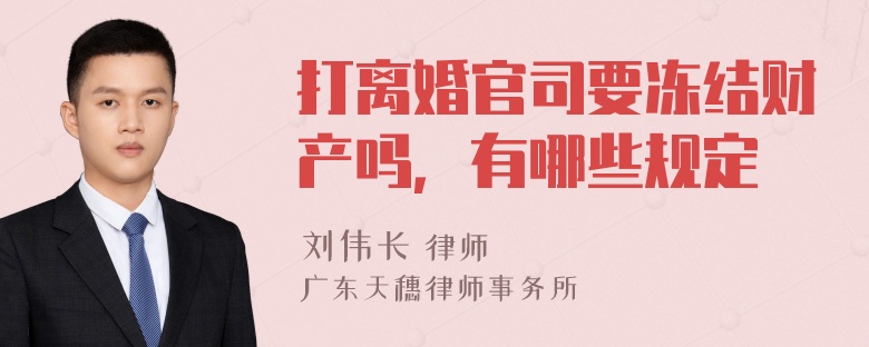 打离婚官司要冻结财产吗，有哪些规定