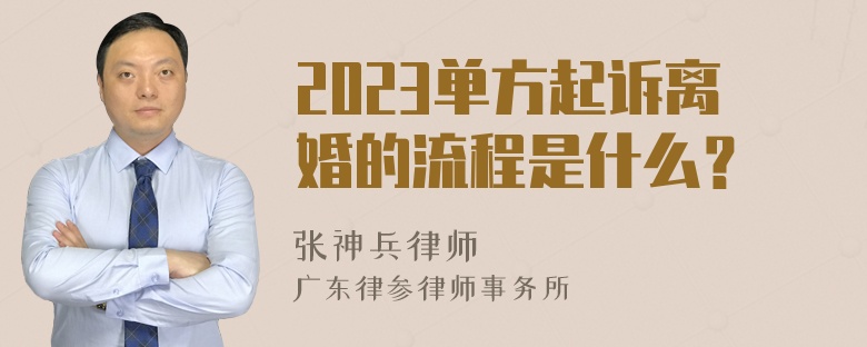 2023单方起诉离婚的流程是什么？