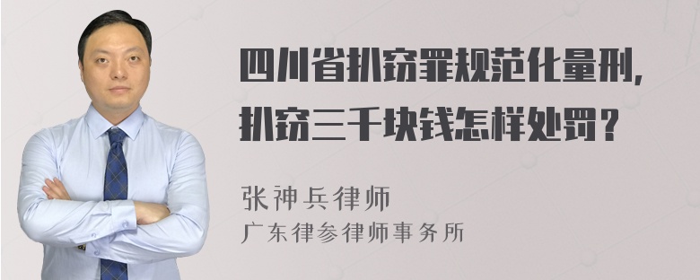 四川省扒窃罪规范化量刑，扒窃三千块钱怎样处罚？