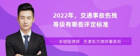 2022年，交通事故伤残等级有哪些评定标准