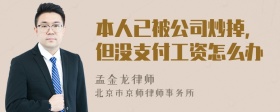 本人已被公司炒掉，但没支付工资怎么办