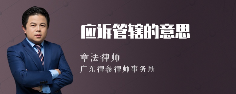 应诉管辖的意思