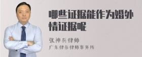 哪些证据能作为婚外情证据呢