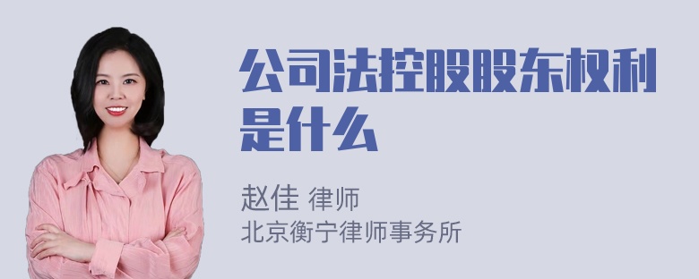 公司法控股股东权利是什么