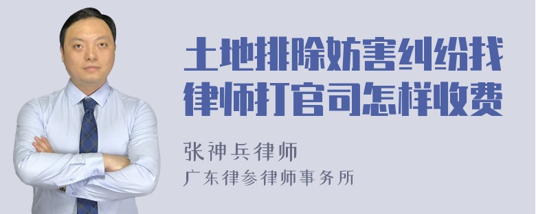 土地排除妨害纠纷找律师打官司怎样收费