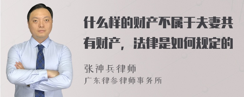 什么样的财产不属于夫妻共有财产，法律是如何规定的