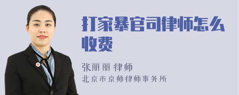 打家暴官司律师怎么收费