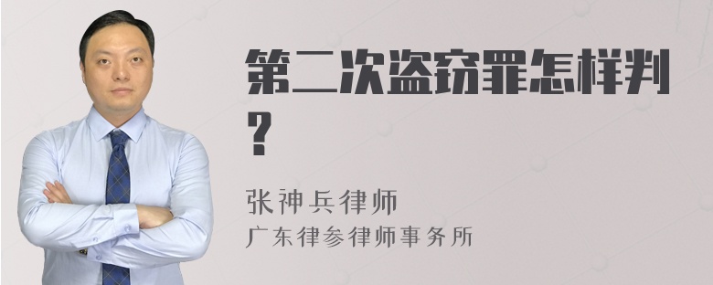 第二次盗窃罪怎样判？