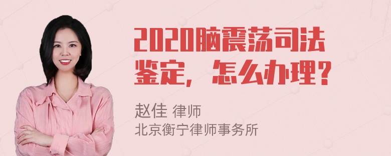 2020脑震荡司法鉴定，怎么办理？