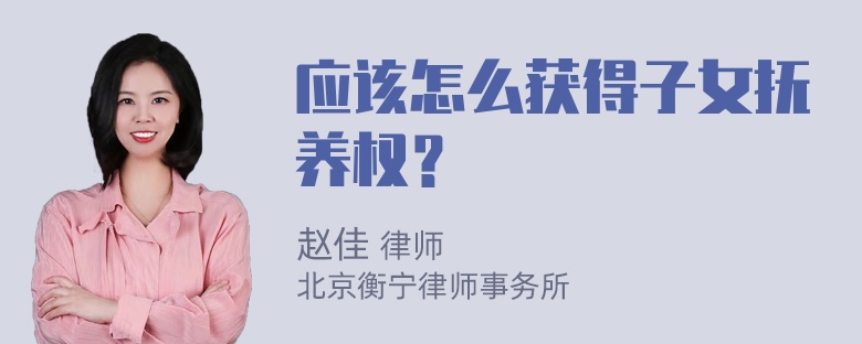 应该怎么获得子女抚养权？