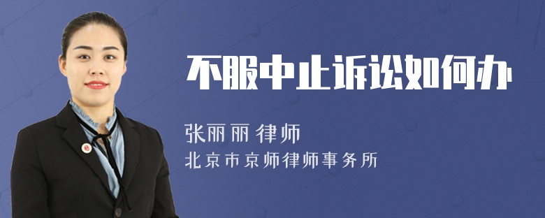不服中止诉讼如何办