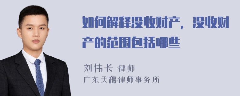 如何解释没收财产，没收财产的范围包括哪些