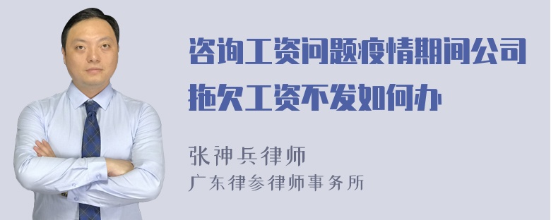 咨询工资问题疫情期间公司拖欠工资不发如何办