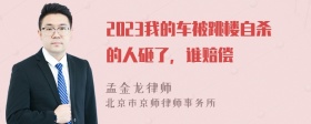 2023我的车被跳楼自杀的人砸了，谁赔偿