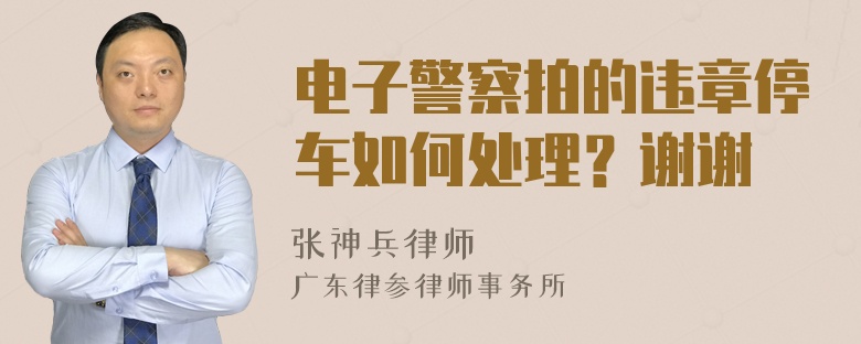 电子警察拍的违章停车如何处理？谢谢