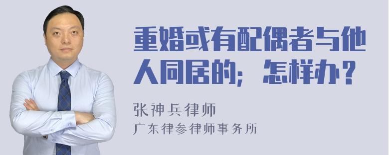 重婚或有配偶者与他人同居的；怎样办？