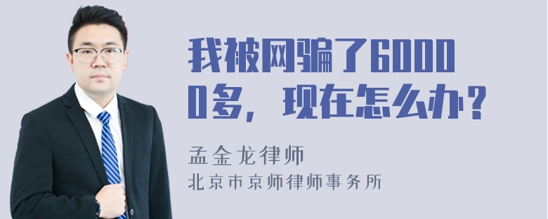 我被网骗了60000多，现在怎么办？