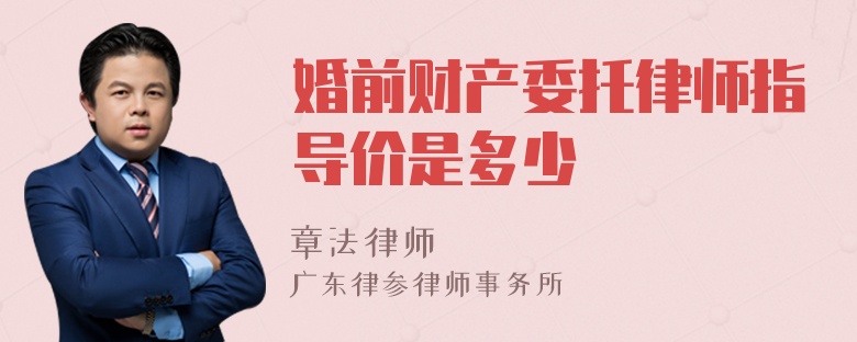 婚前财产委托律师指导价是多少