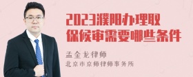 2023濮阳办理取保候审需要哪些条件