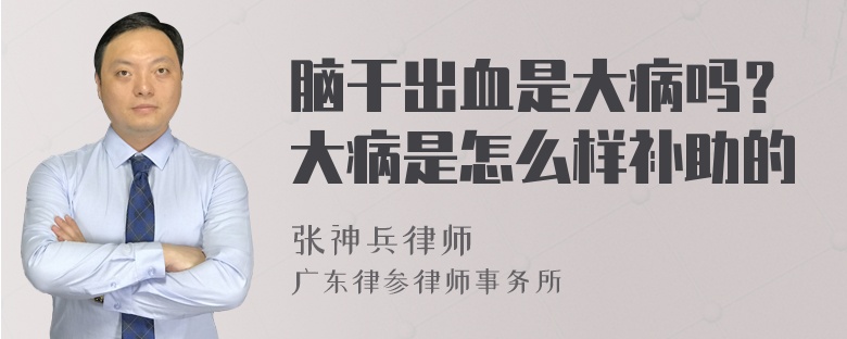 脑干出血是大病吗？大病是怎么样补助的